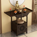 Tavoli da altare buddisti con spazio di archiviazione, tavoli da meditazione con cassetti e supporti per offerte, utilizzati per la meditazione personale, la preghiera e il culto 50cm/19.7 inches