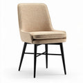 Sedia moderna in tessuto grigio e legno con dimensioni 45 x 45 x 85cm