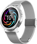 Kmccd - Smart Watch da uomo, multifunzionale, con schermo Fulltouch da 1,3, impermeabile, per Android/iOS, fitness tracker con cardiofrequenzimetro/pressione sanguigna/monitoraggio del sonno