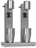 KLARSTEIN Kraftpaket II Pro - Mixer Doppio, 160 Watt, 2 x 1 L, 2 Livelli, 20000 giri/min, 2 Bicchieri Acciaio Inox, Milkshake e Frullati Proteici, Cocktail, Bar Mixer, Settore Gastronomico, Argento