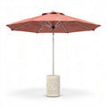 ombrellone da giardino con base in cemento rosso 200 x 200 x 250 cm