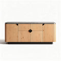 Mobiletto in legno con piano in marmo 150 x 50 x 70cm colore naturale