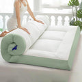 Pavimento portatile giapponese, arrotolabile, per campeggio e casa, 90 x 200 x 10 cm, comodo materassino per dormire per soggiorno e uso esterno, bianco