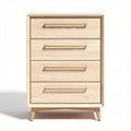 Comò in legno di pino con quattro cassetti 60 x 40 x 80cm colore naturale