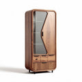 Vetrina in legno con ante in vetro e cassetti dimensioni 80 x 40 x 180cm