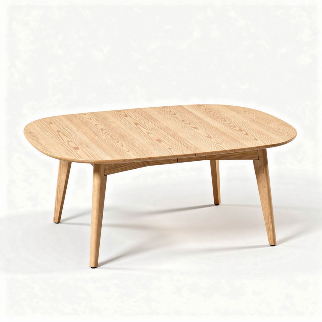 Tavolo in legno di pino ovale 150 x 90 x 75cm per soggiorno moderno
