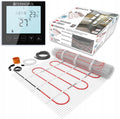 Termofol Kit Riscaldamento a Pavimento con Termostato - Riscaldamento Elettrico a Pavimento - Superficie - 5 m² - Potenza 150W/m², per Bagno, Soggiorno e Cucina - Termostato - H1 Nero