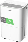 COMFEE' Deumidificatore Casa Muffa 12L/24h, Adatto fino a 20㎡, Tanica da 2.5L, Poco rumoroso, Ruote Piroettanti, Modalità dryer, Doppio drenaggio,Timer, Protezione antitrabocco, CDDOE-12DEN7-QA3（EU）