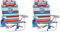 Tommy Bahama Zaino da spiaggia in alluminio, confezione da 2, colore: blu, Accessori Seggiole Spiaggia
