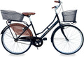 Bicicletta Donna da Passeggio Olanda Misura 26 Bici da città Vintage retrò con Cestino anteriore e posteriore Nero