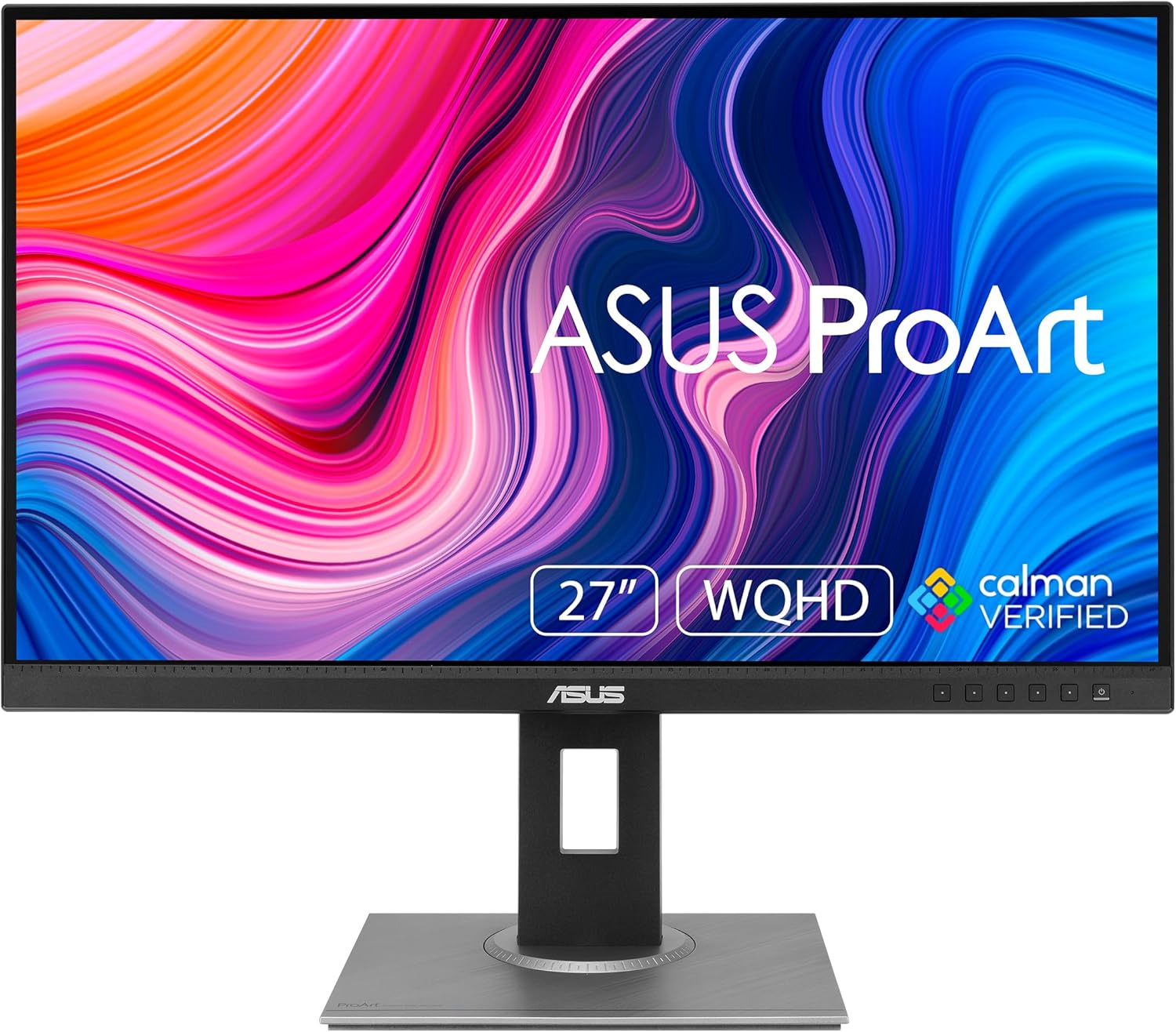 Proart Display Pa278Qv Professional Monitor, 27 Ips, Wqhd 2560 X 1440, Nero Grigio