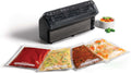 FoodSaver Sigillatore Elite Tutto in uno Liquido+ Alimenti freschi fino a 5 volte più lungo* Sigillatura liquida Con 1 rotolo (28 cm x 2,43 m)  4 sacchetti di sigillatura sottovuoto (0,94  3,78 l