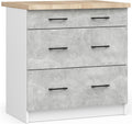 AKORD | Armadi da cucina Olive | Spaziosi | Robusti | Per ogni design | Per una piccola cucina | Per un angolo cottura | Come parte di un set | Bianco e cemento