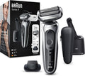 Braun Series 7, Rasoio Elettrico Barba, Custodia da Viaggio, con Testa e Lame Flessibili, Base di Ricarica, Idea Regalo, 70-S7200cc Grigio