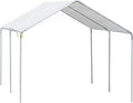 Outsunny Gazebo Copertura per Auto 6x3m in Acciaio Zincato, Tendone per Auto con Kit di Ancoraggio, Bianco