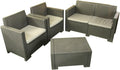 Bica 9027.4 Alabama Set of 2 Living Rooms, Anthracite, 119 x 74 x 57 cm, 281 x 155 x 79 cm