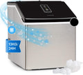 Klarstein Macchina Ghiaccio 2.5L, Macchina del Ghiaccio Professionale, Fabbricatore Ghiaccio Secco Alimentare per Cocktail 13kg, Cubetti Trasparenti di Medie Dimensioni, Macchina Ghiaccio Casa